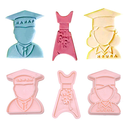 Food Grade Plastic Molds, Fondant Molds Set, Bakeware Tools, Human-shaped, For DIY Cake Decoration, Candy Mold, Graduation Theme