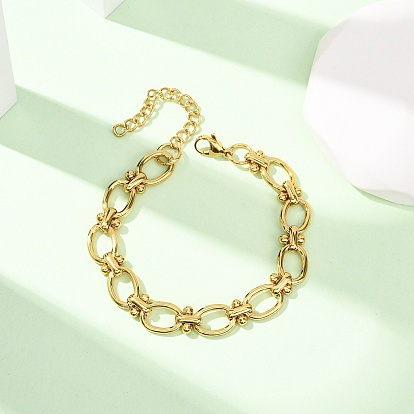 304 женские браслеты-цепочки с овальными звеньями из нержавеющей стали