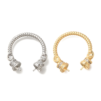 Латунный микро-паве кубический цирконий, за половину пробурено бисера