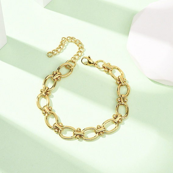 304 женские браслеты-цепочки с овальными звеньями из нержавеющей стали