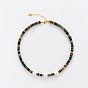 Natural Freshwater Pearl and Natural Indian Agate Rondelle Beaded Necklaces with 304 Stainless Steel End Chains