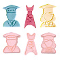 Food Grade Plastic Molds, Fondant Molds Set, Bakeware Tools, Human-shaped, For DIY Cake Decoration, Candy Mold, Graduation Theme