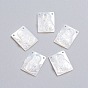 Natural White Shell Mother of Pearl Shell Pendants, Rectangle with Old Man