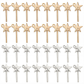 160 шт 2 цвета подвески из сплава в тибетском стиле, звезда