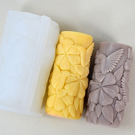 Food Grade Silicone Candle Molds, For Candle Making, Column with Flower & Flower