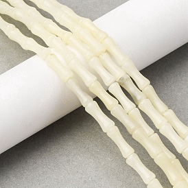 Натуральный белый опал африканские бусы пряди, бамбуковая форма