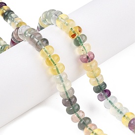 Natural Colorful Fluorite Beads Strands, Rondelle