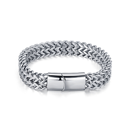 Stainless Steel Men's W Chain Bracelets for Daily Wear and Special Occasions