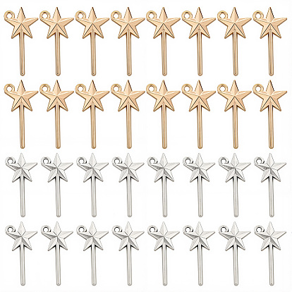 160 шт 2 цвета подвески из сплава в тибетском стиле, звезда