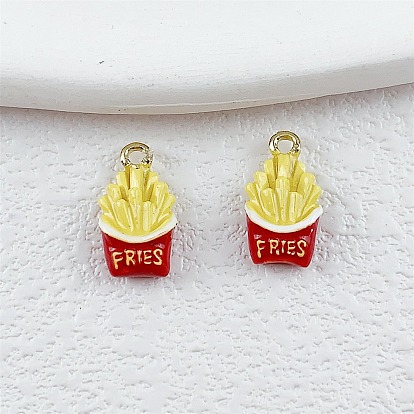 Fries Alloy Enamel Charms, Golden