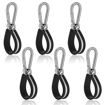 8Pcs 304 Stainless Steel Air Hose Clamps, with Synthetic Rubber