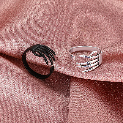 Открытые манжеты из сплава на Хэллоуин, череп