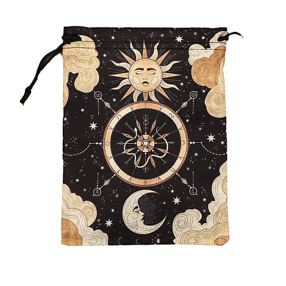 Rectangle Velvet Tarot Cards Storage Pouches, Jewelry Drawstring Storage Bags, for Witchcraft Articles Storage