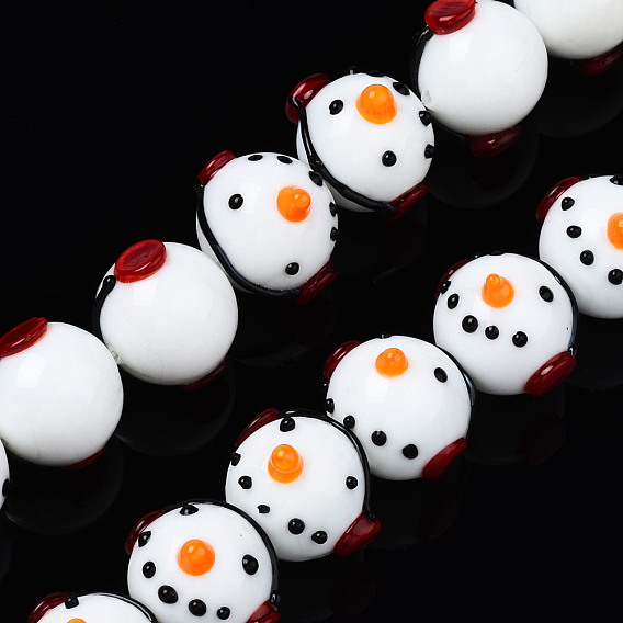 Handmade Bumpy Lampwork Beads Strands, Bird