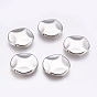 CCB Plastic Beads, Flat Round, Wavy