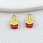Fries Alloy Enamel Charms, Golden