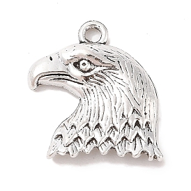 Tibetan Style Zinc Alloy Pendants, Lead Free & Cadmium Free, Eagle/Hawk Charm, 21.8x18.7x4mm, Hole: 2mm, about 200pcs/500g