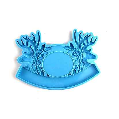 Christmas Deer DIY Silicone Photo Frame Molds, Resin Casting Molds, for UV Resin, Epoxy Resin Craft Making