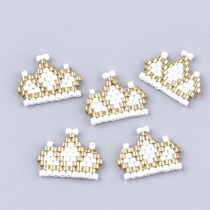 Handmade Japanese Seed Beads, Loom Pattern, Crown