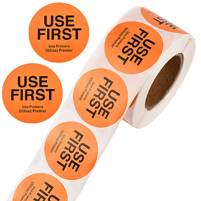 500 шт. бумажные самоклеящиеся этикетки, плоский круглый с первым использованием слова