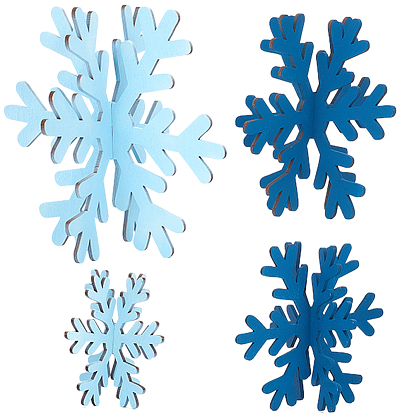 Рождественские деревянные украшения, для украшения дома, 3d снежинка