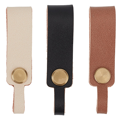 3 шт. 3 цвета брелоки из коровьей кожи, золотые