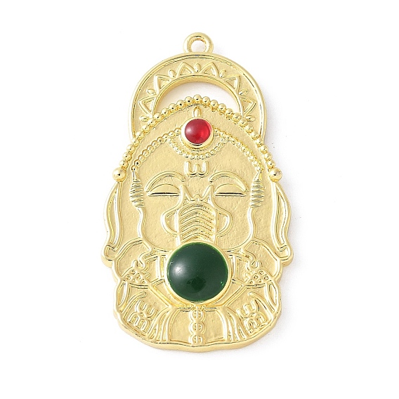 Подвески из латуни и смолы в виде слона, стойки покрытие, долговечный, без свинца и без кадмия