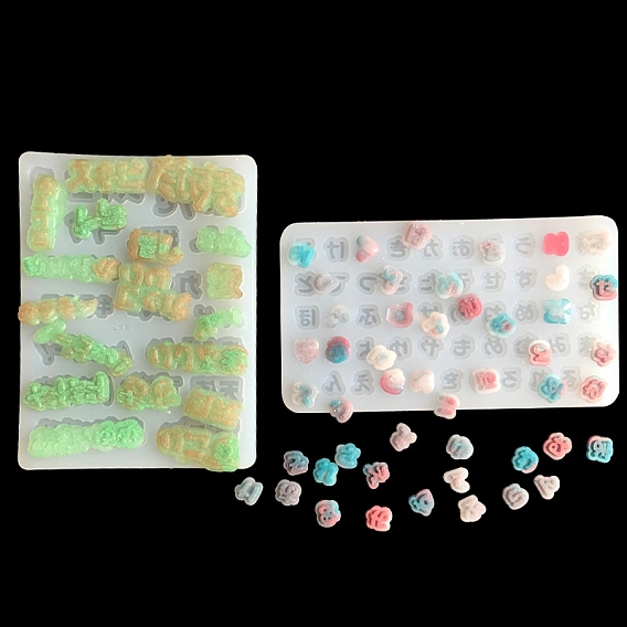 Силиконовые формы, формы для литья смолы, для уф-смолы, прямоугольник с японским словом