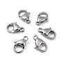 Polished 316 Surgical Stainless Steel Lobster Claw Clasps, Parrot Trigger Clasps