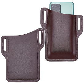 Gorgecraft 2Pcs PU Leather Mobile Phone Belt Pouch, Hiking Phone Case Cover