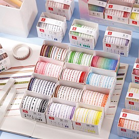 Cintas de papel decorativas del libro de recuerdos de bricolaje, cintas adhesivas, cinta de regalo, para la decoración del regalo del suplemento de scrapbooking de bricolaje