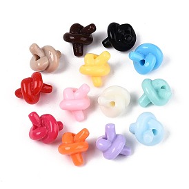 Непрозрачные акриловые бусины, твист