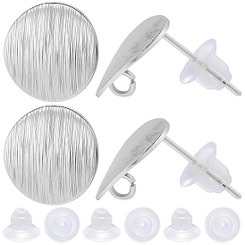 20 шт. Детали из латуни для ушей, с петлей, плоско-круглые, без никеля , 20 гайки ушные пластиковые