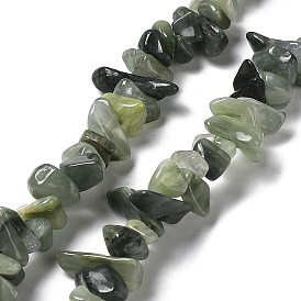 Natural Green Rutilated Quartz Beads Strands, Chip