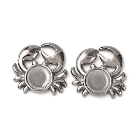 304 Настройки нержавеющей стали кабошон, краб