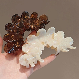 Пластиковые зажимы когтя волос, веер с цветком, аксессуары для волос для женщин и девочек