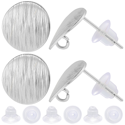 20 шт. Детали из латуни для ушей, с петлей, плоско-круглые, без никеля , 20 гайки ушные пластиковые