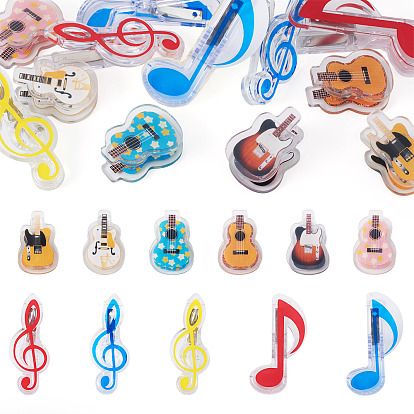 11 шт. 11 стили пластиковый милый зажим, школьные офисные принадлежности, гитара и музыкальная нота