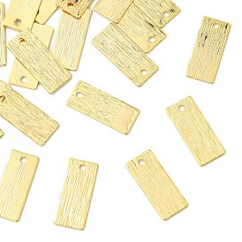 SHEGRACE Brass Pendants, Rectangle Charms, Stamping Blank Tag, Brushed Finish, Cadmium Free & Lead Free & Nickel Free