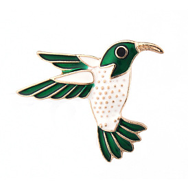Cute Alloy Oil Drop Bird Brooch Pin for Bags and Clothes