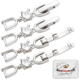 10шт. латунь с раскладывающимися застежками из кубического циркония