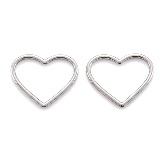 304 Stainless Steel Charms,  Heart