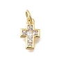 Латунные микро проложить кубического циркония подвески, крест прелести, без кадмия и без свинца, стойки покрытие, долговечный, с целью перехода в кольце