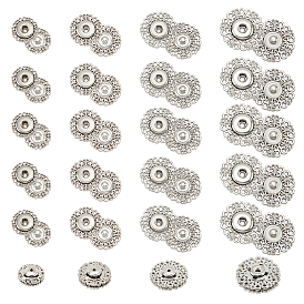 24шт 4 стильные кнопки из сплава и латуни, нажимать на кнопки, кнопки для одежды, для костюма куртка пальто аксессуары