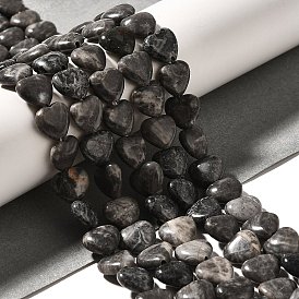 Натуральная карта каменные бусы пряди, сердце