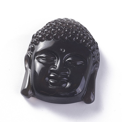 Pendentifs en obsidienne naturelles, Bouddha