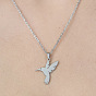 201 collier pendentif colibri en acier inoxydable