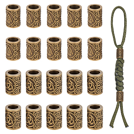 20 шт 2 стили бусины из сплава в тибетском стиле, бусины с большим отверстием, колонка