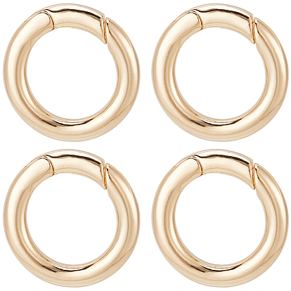 6шт. латунные пружинные кольца-затворы, пончик, без никеля 