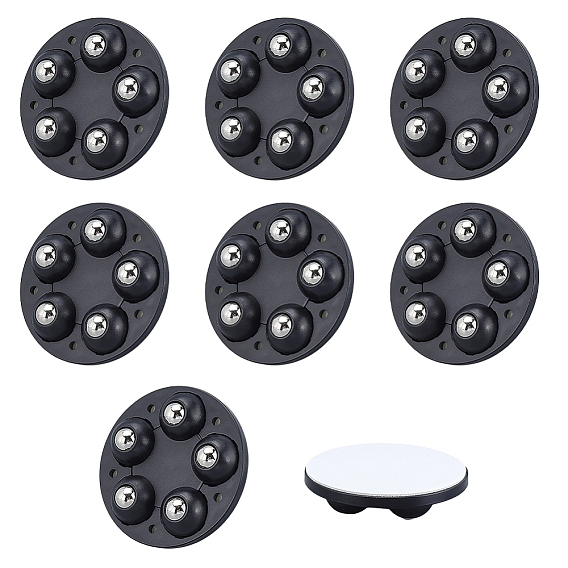 4unidades de ruedas giratorias universales de aleación de aluminio, con base de plástico, mini ruedas giratorias, para accesorios de muebles